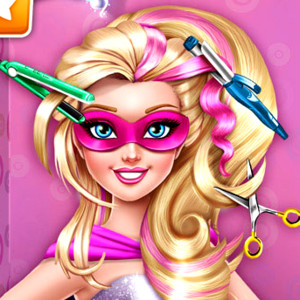 Super Barbie Real Haircuts girl games kiz10girls.com