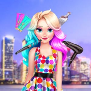 Elizas Neon Hairstyle girl games kiz10girls.com
